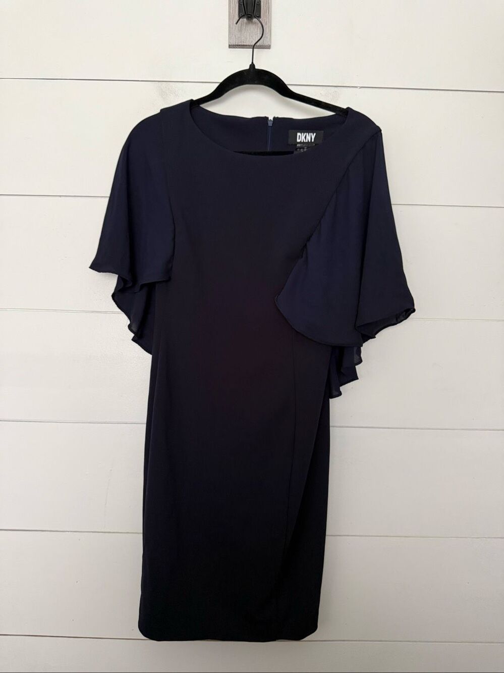 DKNY Women’s 4 Navy Blue Mini Dress Chiffon